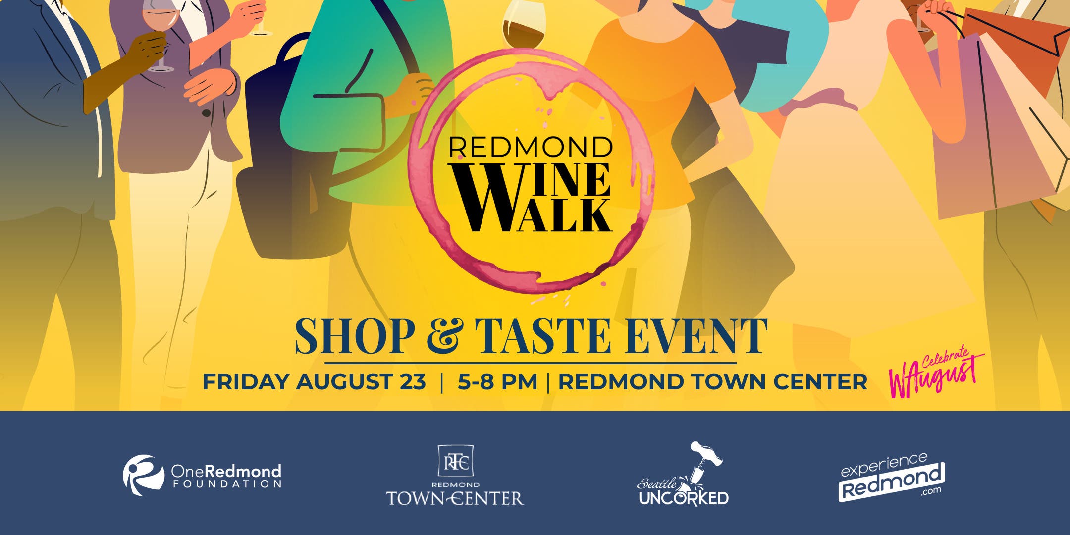Attendees enjoy a vibrant evening at the Redmond Wine Walk 2024, embodying the spirit of Washington's wine culture.